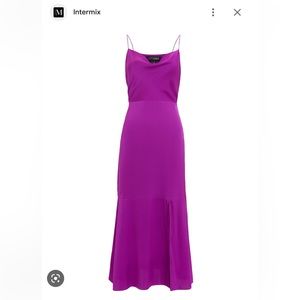 Intermix - Purple Paris Silk Slip Dress - size 6